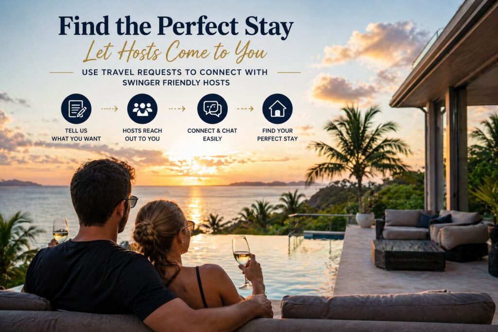 How to find swinger friendly places to stay using travel request feature workflow