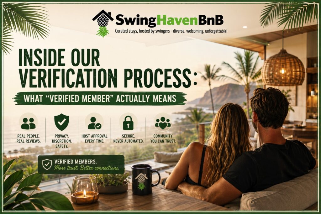 SwingHavenBnB verification process — trusted, verified members of the lifestyle travel community