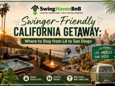 Swinger-friendly California getaway — palm trees and coastal hills