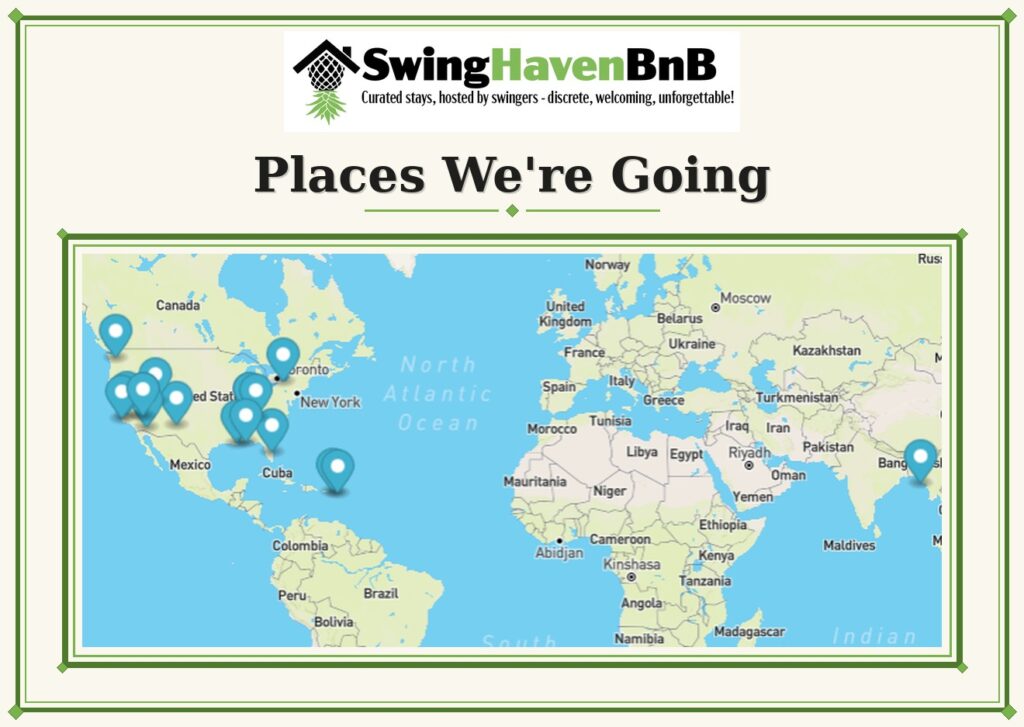 Swinger travel requests showing destinations where verified lifestyle travelers are planning trips